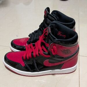 Nike Air Jordan 1 Retro High OG "Patent Bred" sneaker.